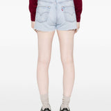 Pantaloncini in denim con bordi sfilacciati in blu Re/done - donna 