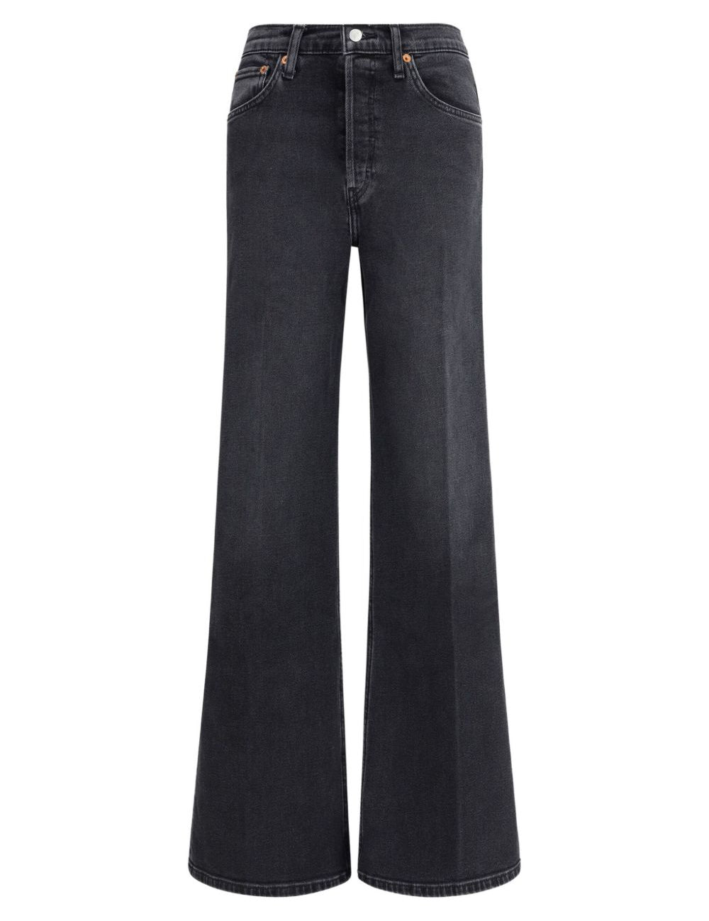 Jeans a vita alta in nero Re/done - donna 