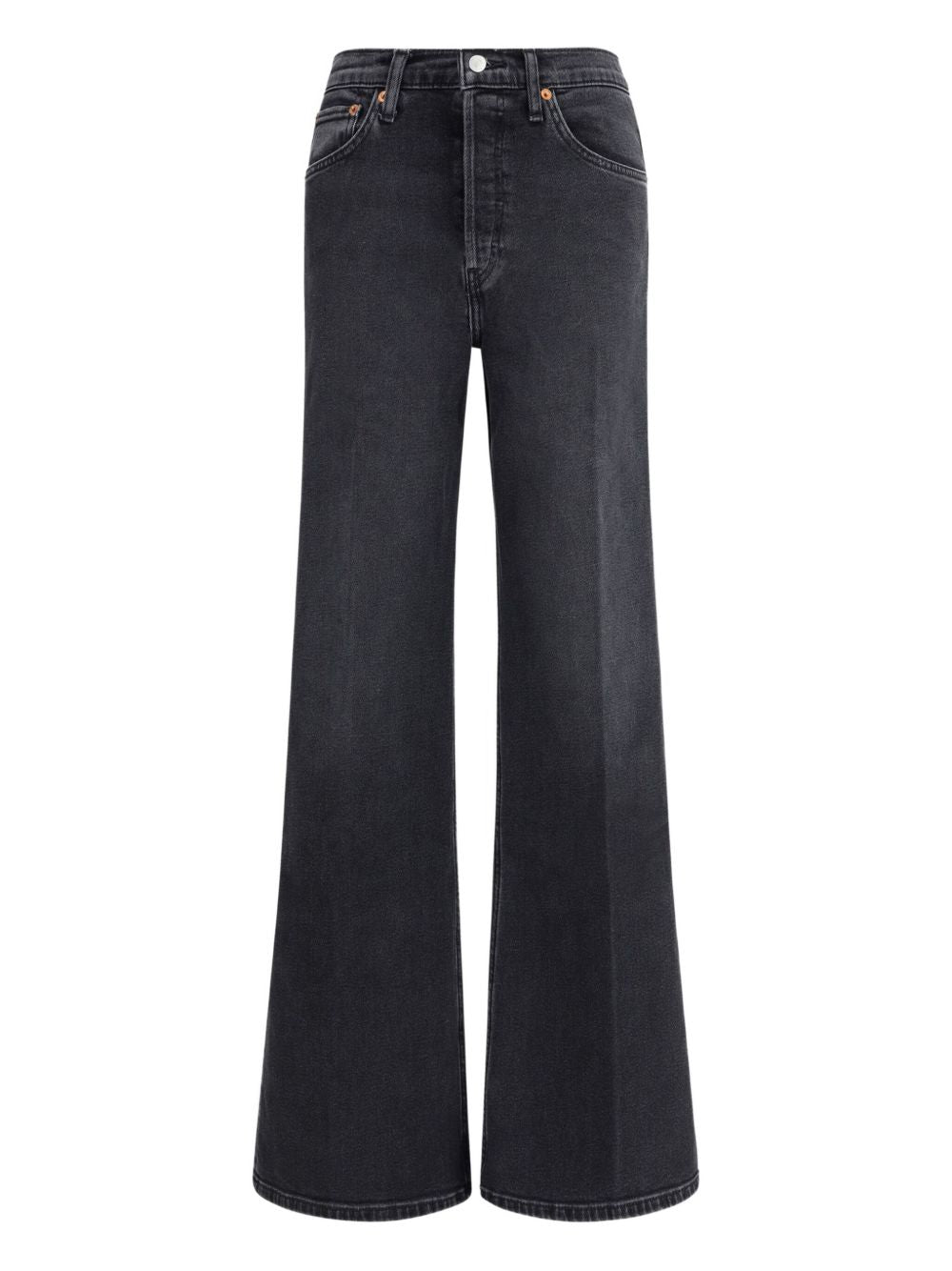 Jeans a vita alta in nero Re/done - donna 
