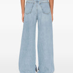 Jeans a gamba ampia con cinque tasche in blu Re/done - donna 
