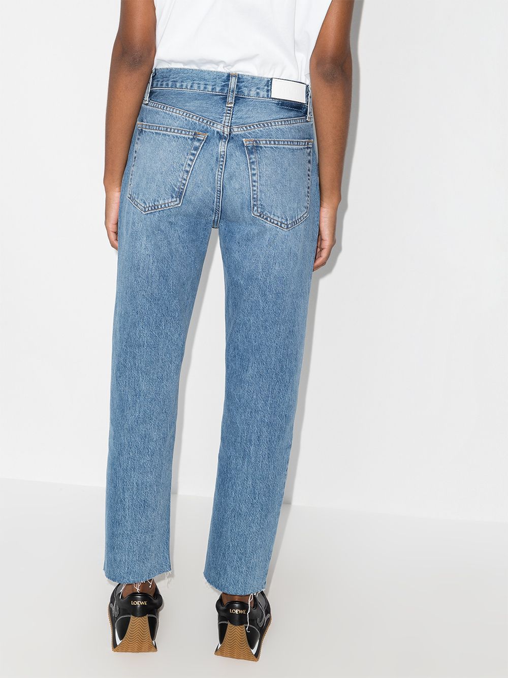 Jeans cropped a tubo di stufa in blu Re/done - donna 
