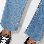 Jeans cropped a tubo di stufa in blu Re/done - donna 
