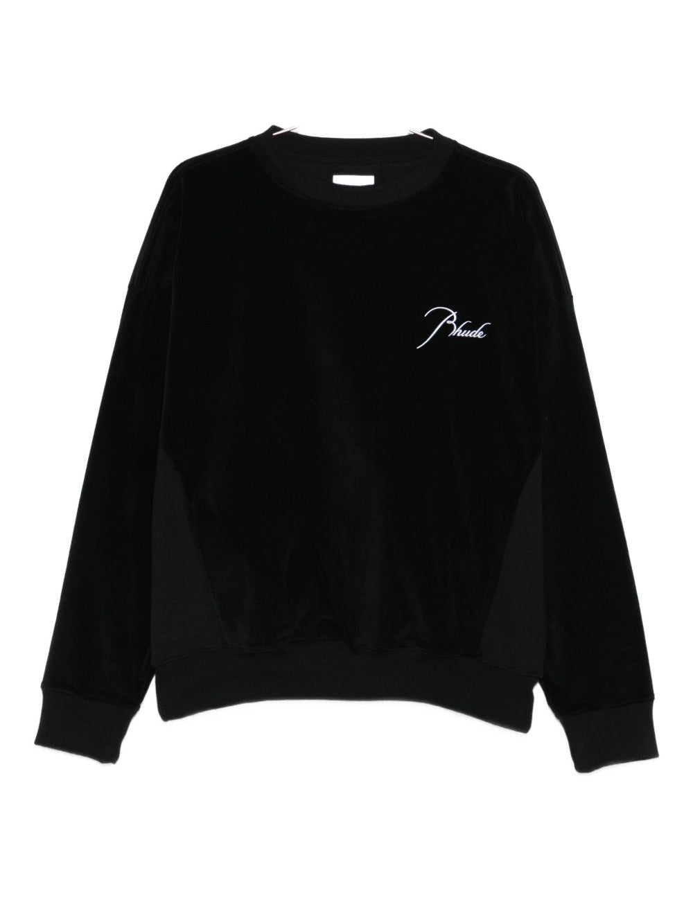 Felpa con logo e ricamo in nero Rhude - uomo 