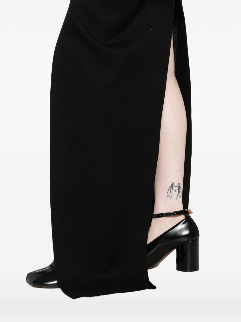 Gonna lunga con spacchi centrali in nero Rick Owens - donna 