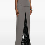 Gonna lunga con spacco in grigio Rick owens - donna 