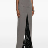 Gonna lunga con spacco in grigio Rick owens - donna 