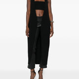 Top a fascia a costine sottili in nero Rick owens - donna 
