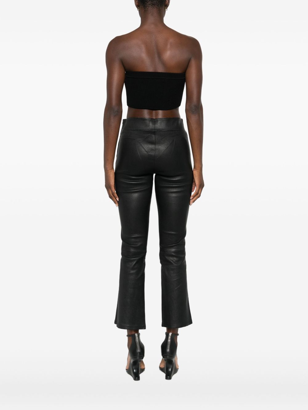 Top a fascia a costine sottili in nero Rick owens - donna 