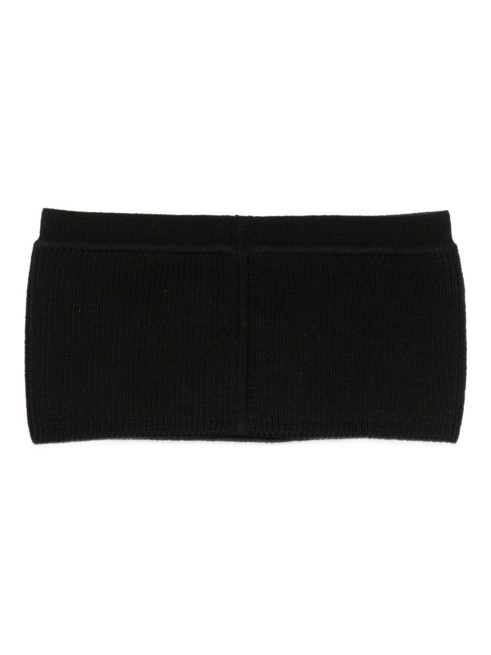 Top a fascia a costine sottili in nero Rick owens - donna 
