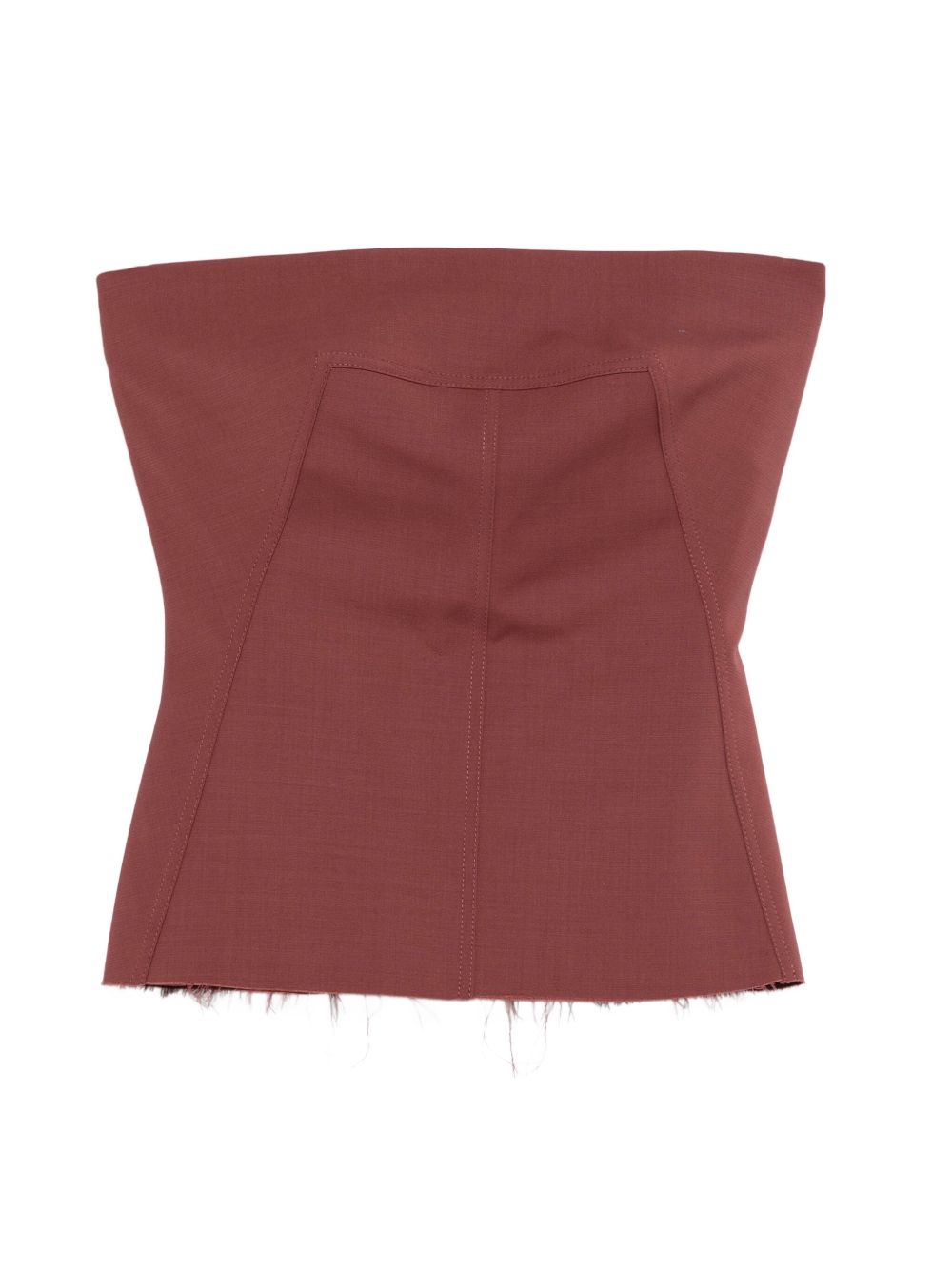 Top stile bando con zip sul retro in rosa Rick owens - donna 