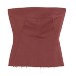 Top stile bando con zip sul retro in rosa Rick owens - donna 