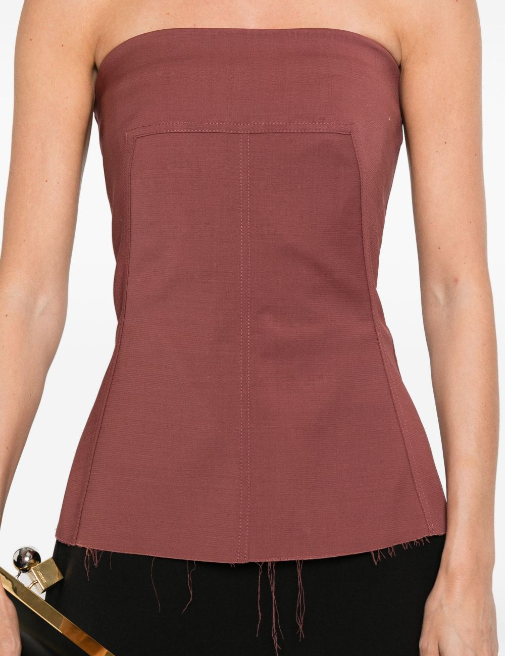Top stile bando con zip sul retro in rosa Rick owens - donna 
