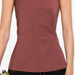 Top stile bando con zip sul retro in rosa Rick owens - donna 