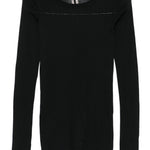 Maglia a maniche lunghe semi-trasparente in nero Rick owens - donna 