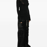 Maglia a maniche lunghe semi-trasparente in nero Rick owens - donna 