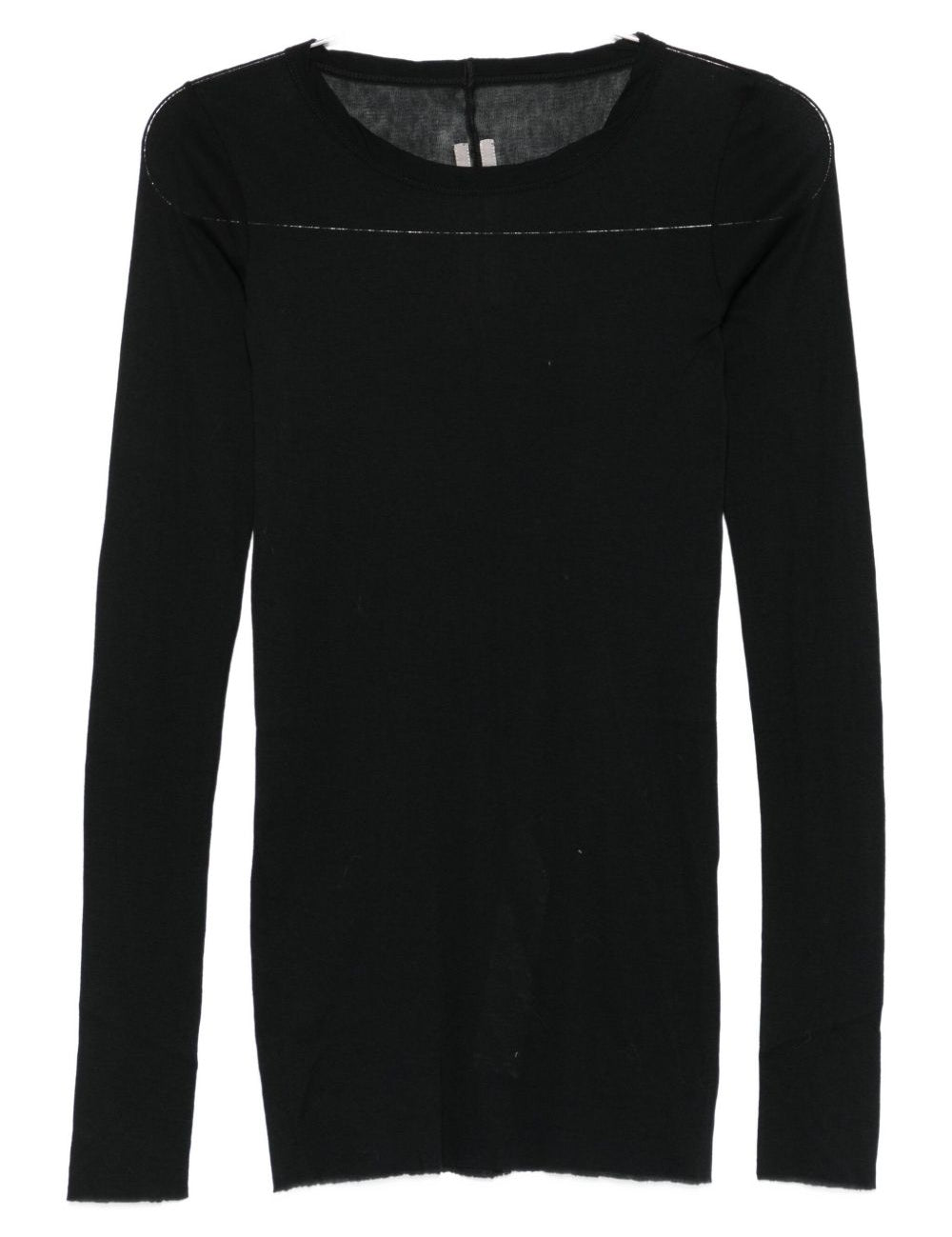 Maglia a maniche lunghe semi-trasparente in nero Rick owens - donna 