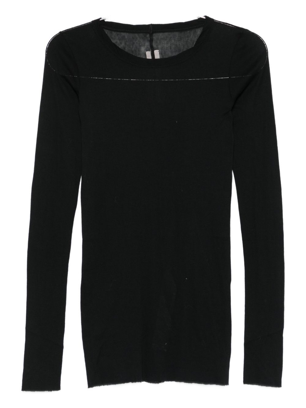 Maglia a maniche lunghe semi-trasparente in nero Rick owens - donna 