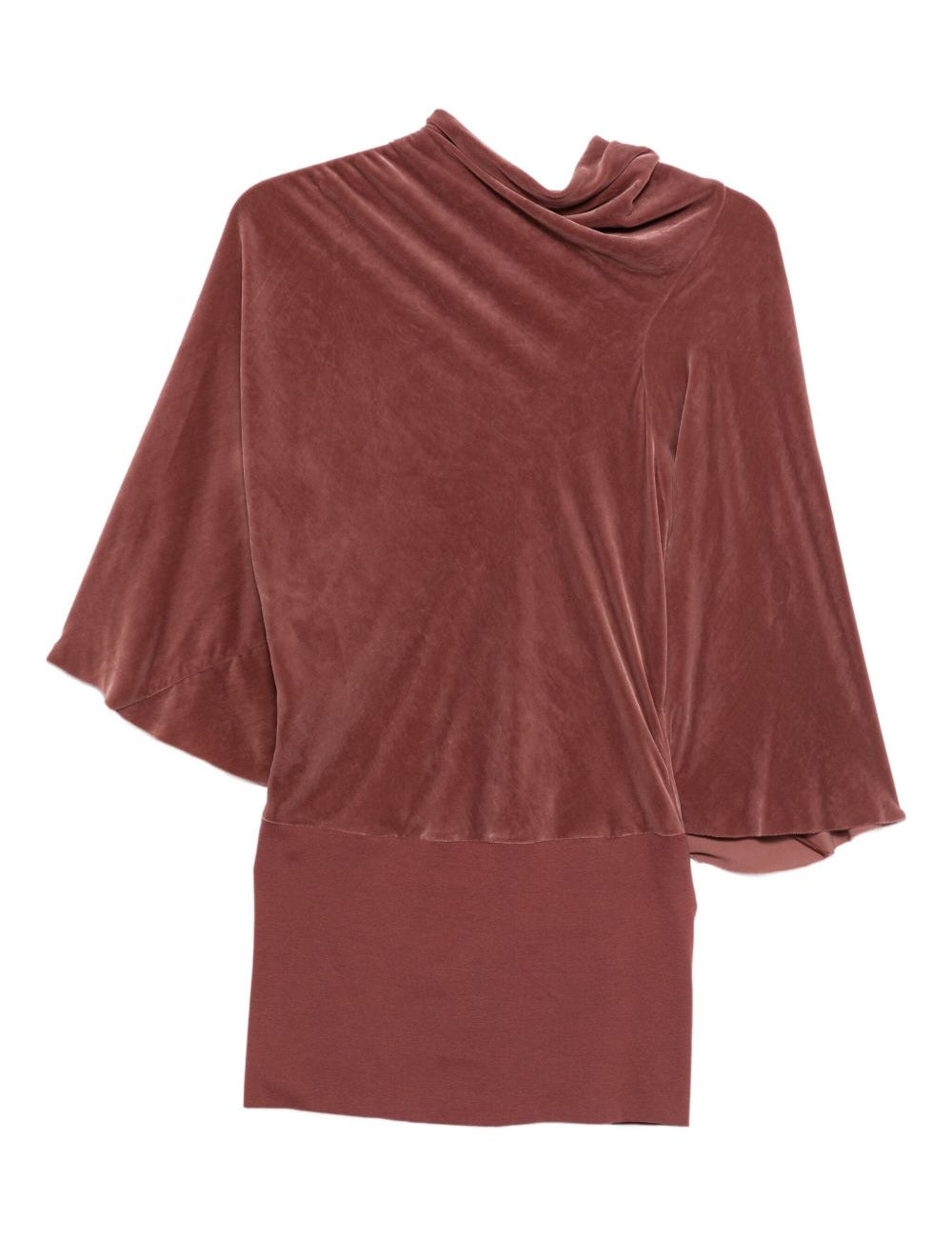 Top drappeggiato effetto velluto in rosa Rick owens - donna 
