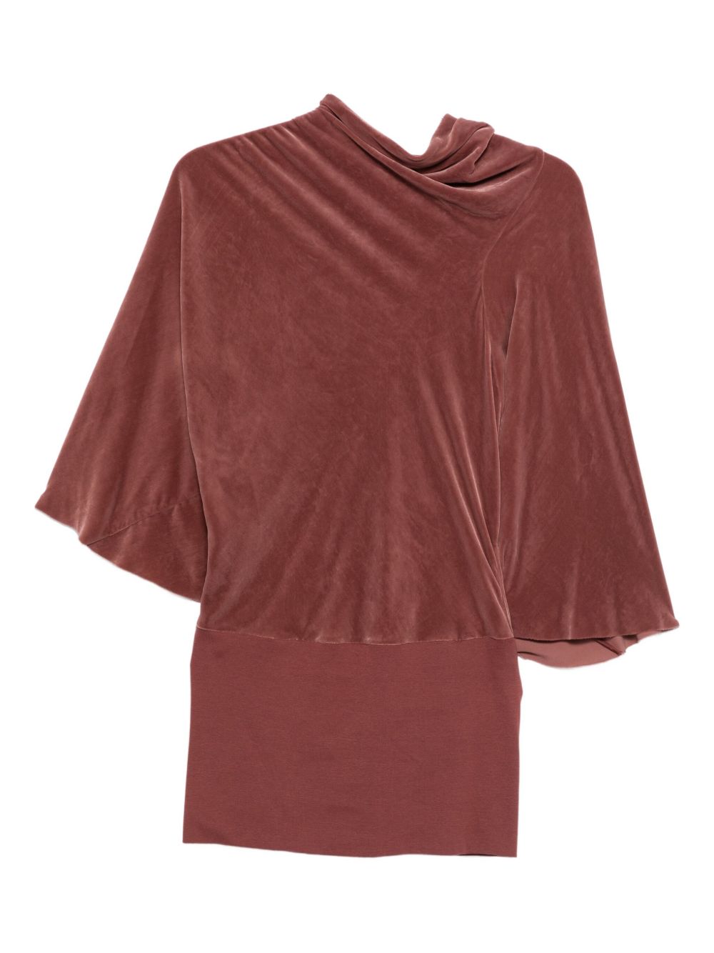 Top drappeggiato effetto velluto in rosa Rick owens - donna 