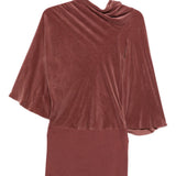 Top drappeggiato effetto velluto in rosa Rick owens - donna 