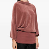 Top drappeggiato effetto velluto in rosa Rick owens - donna 