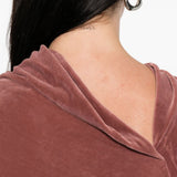 Top drappeggiato effetto velluto in rosa Rick owens - donna 