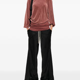 Top drappeggiato effetto velluto in rosa Rick owens - donna 