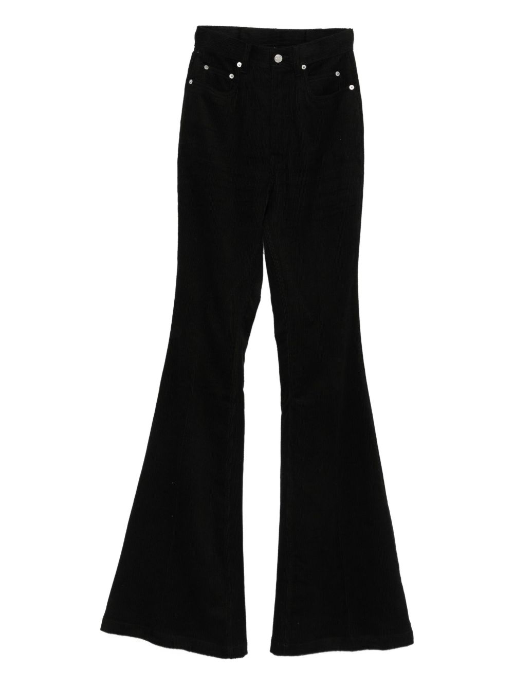 Jeans a zampa in nero Rick owens - donna 