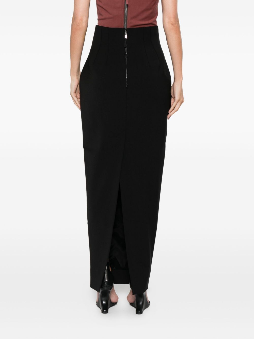 Gonna a vita alta in nero Rick owens - donna 