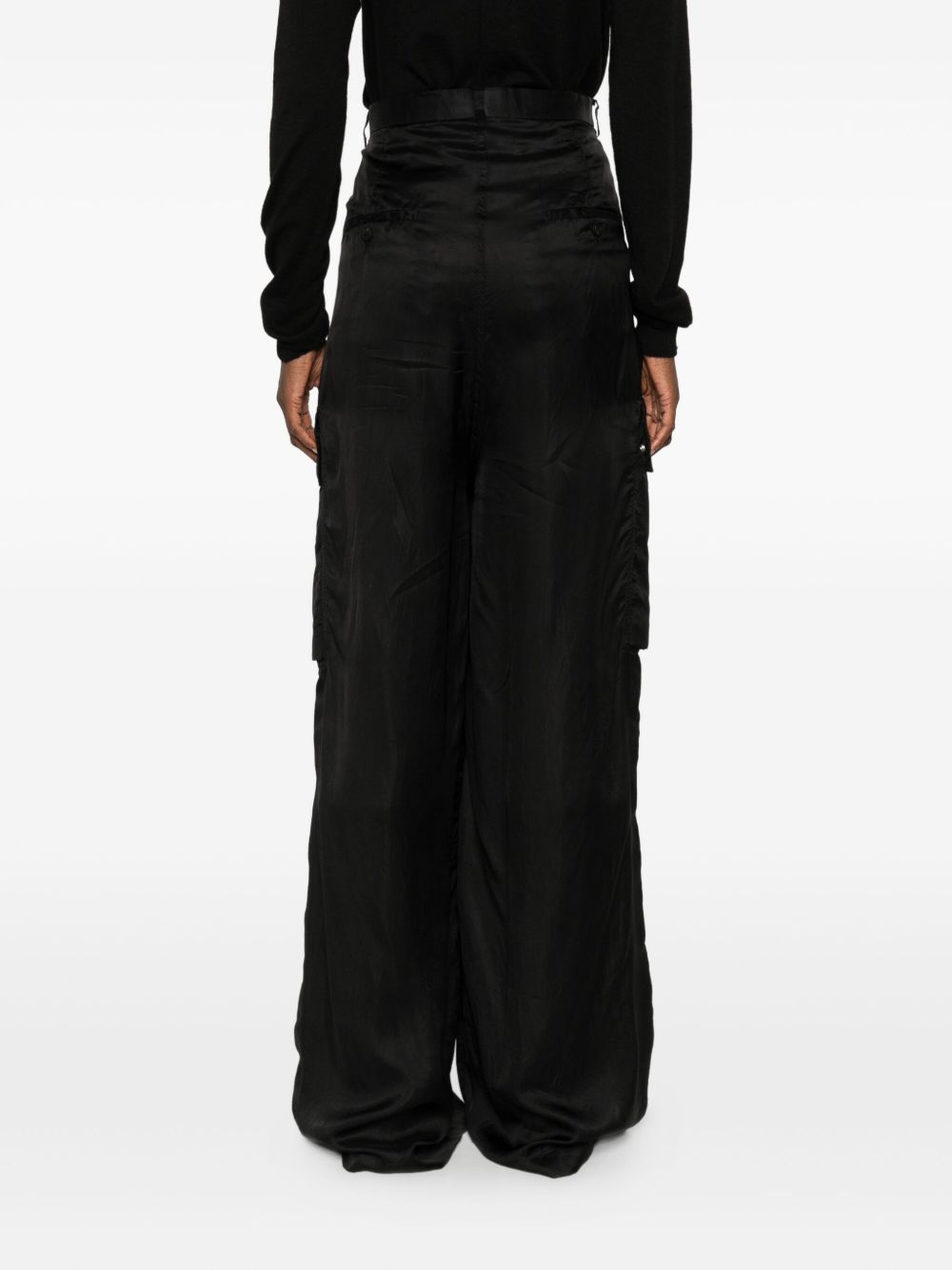 Pantaloni con tasche cargo in nero Rick owens - donna 