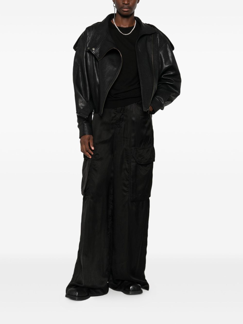 Pantaloni con tasche cargo in nero Rick owens - donna 