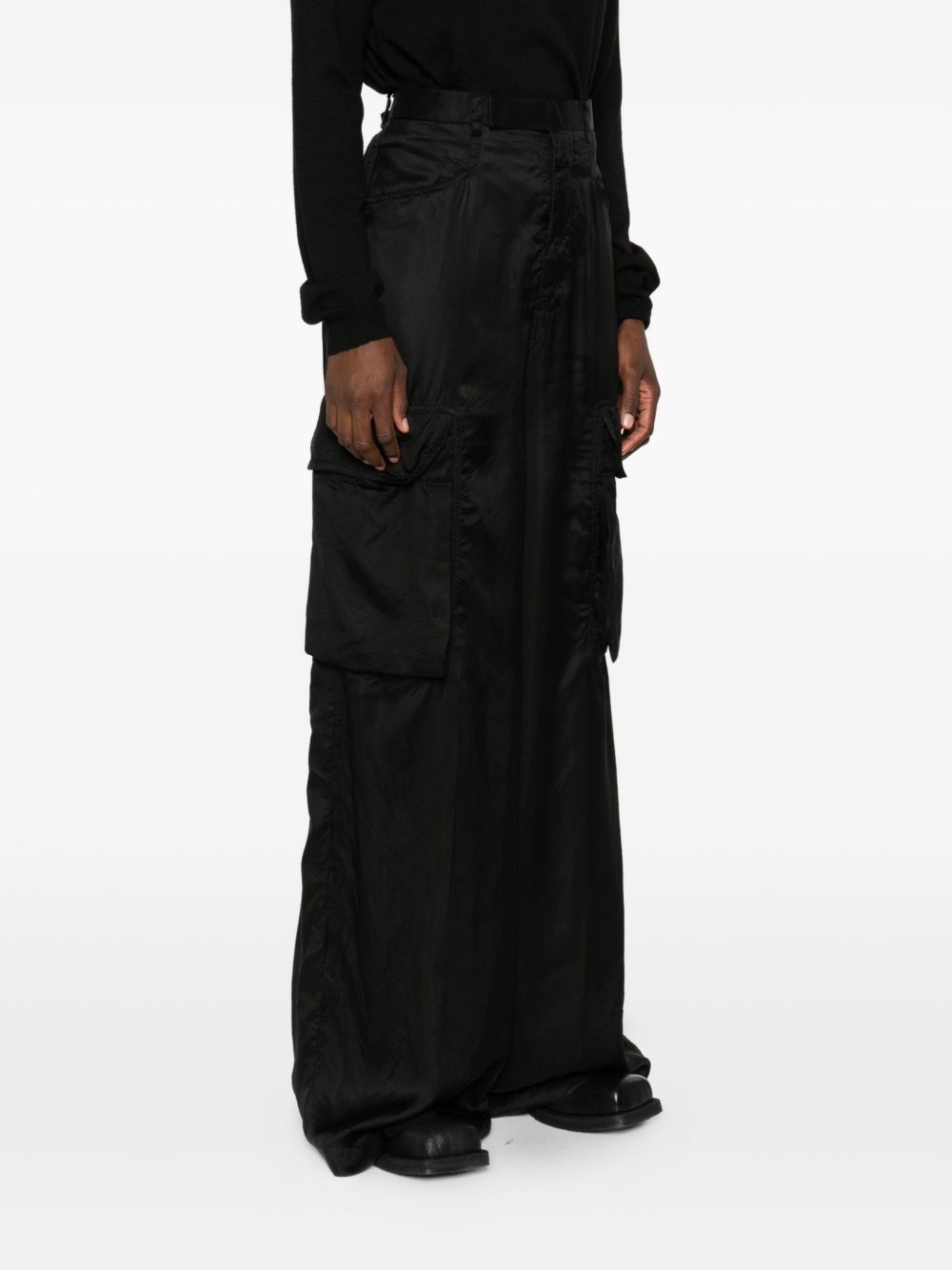 Pantaloni con tasche cargo in nero Rick owens - donna 