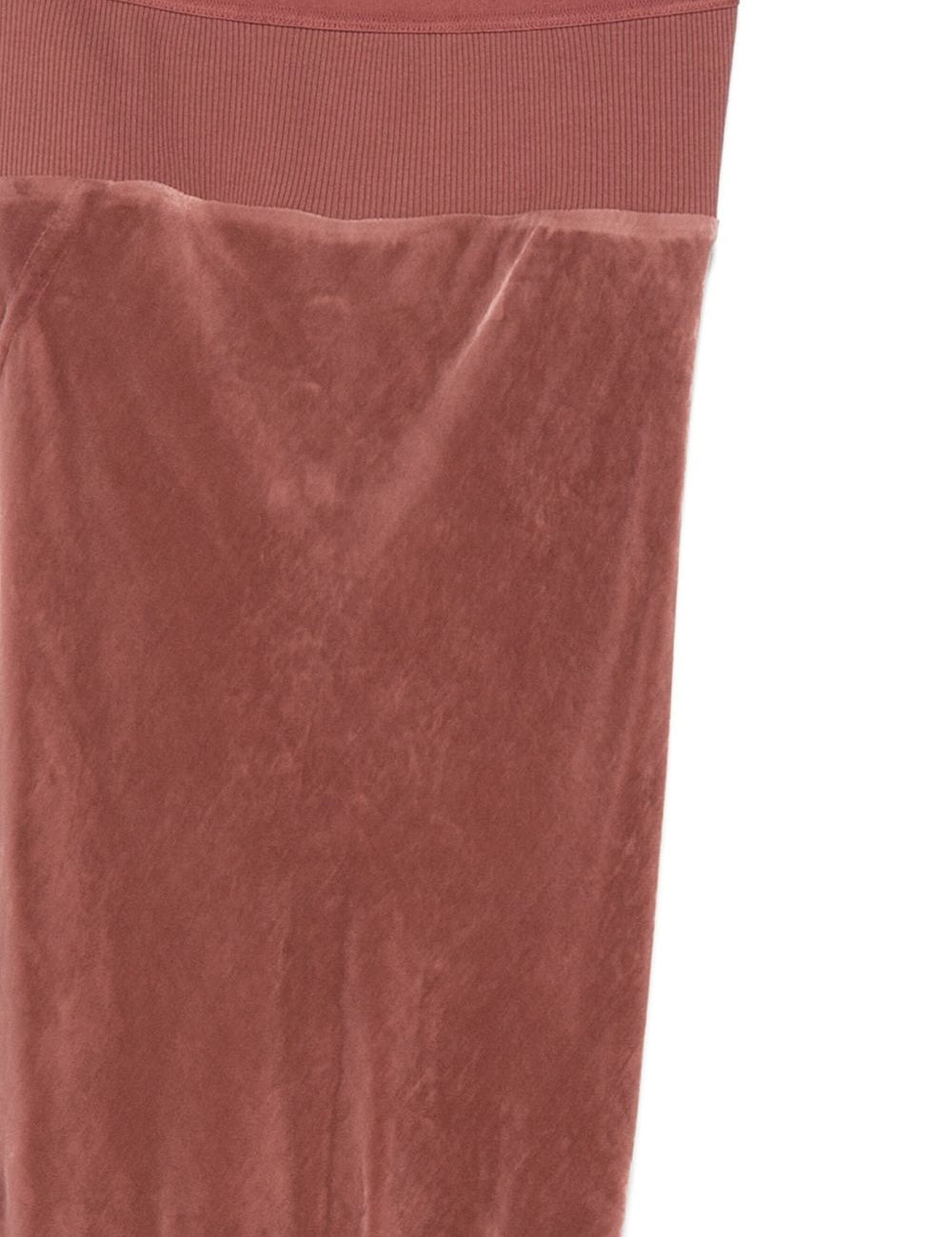 Maxigonna con finitura satinata coda in rosa Rick owens - donna 