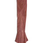 Maxigonna con finitura satinata coda in rosa Rick owens - donna 