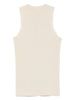 Rick Owens Women's Ribbed Tank Top in Beige
