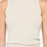Canotta a coste  in beige Rick owens - donna 
