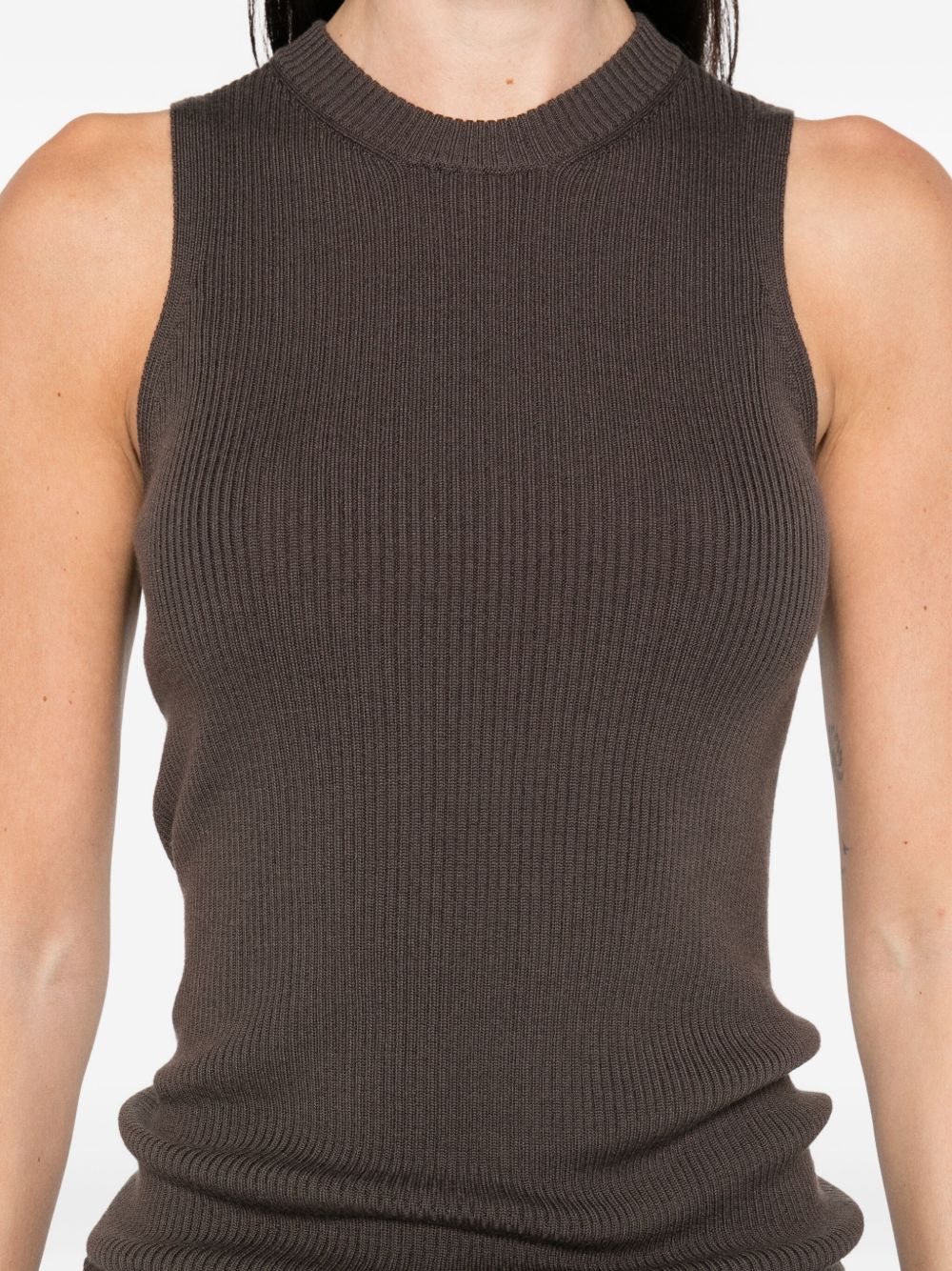 Top a coste in marrone Rick owens - donna 