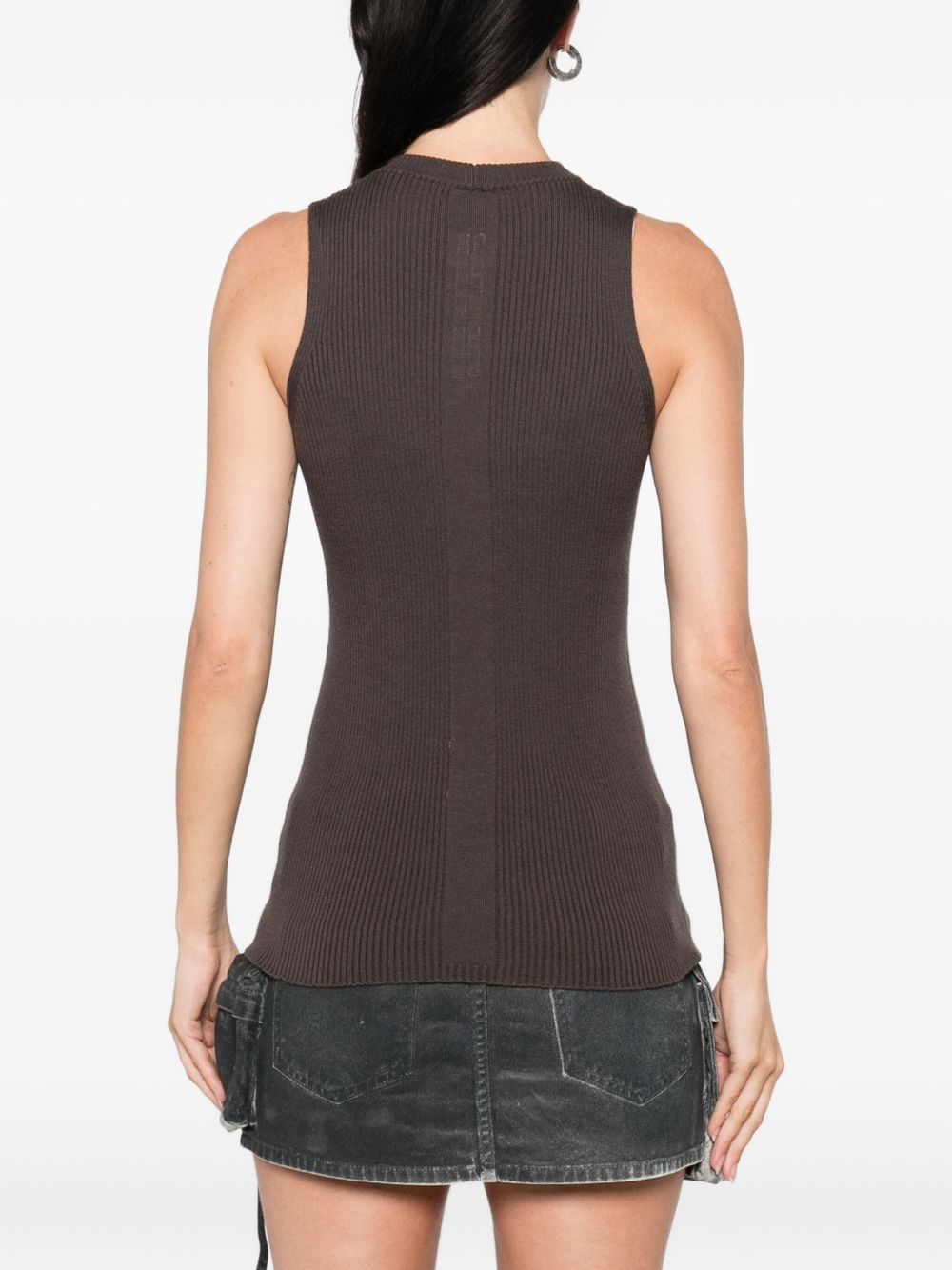 Top a coste in marrone Rick owens - donna 