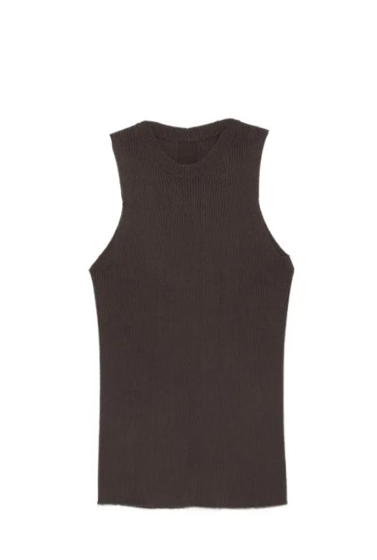 Top a coste in marrone Rick owens - donna 