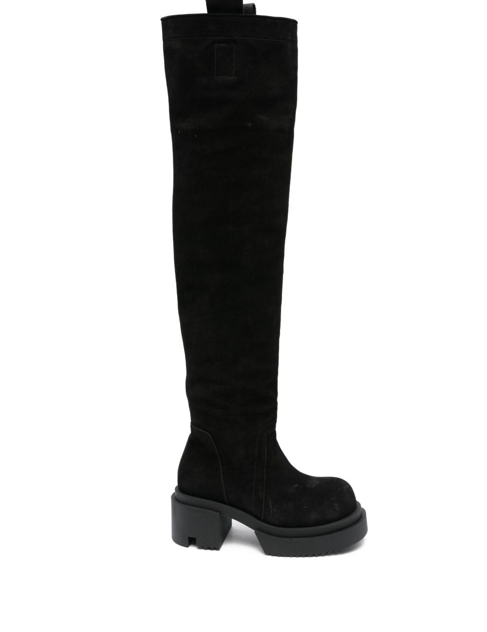 Stivali con plateau da 75 mm in nero Rick owens - donna 