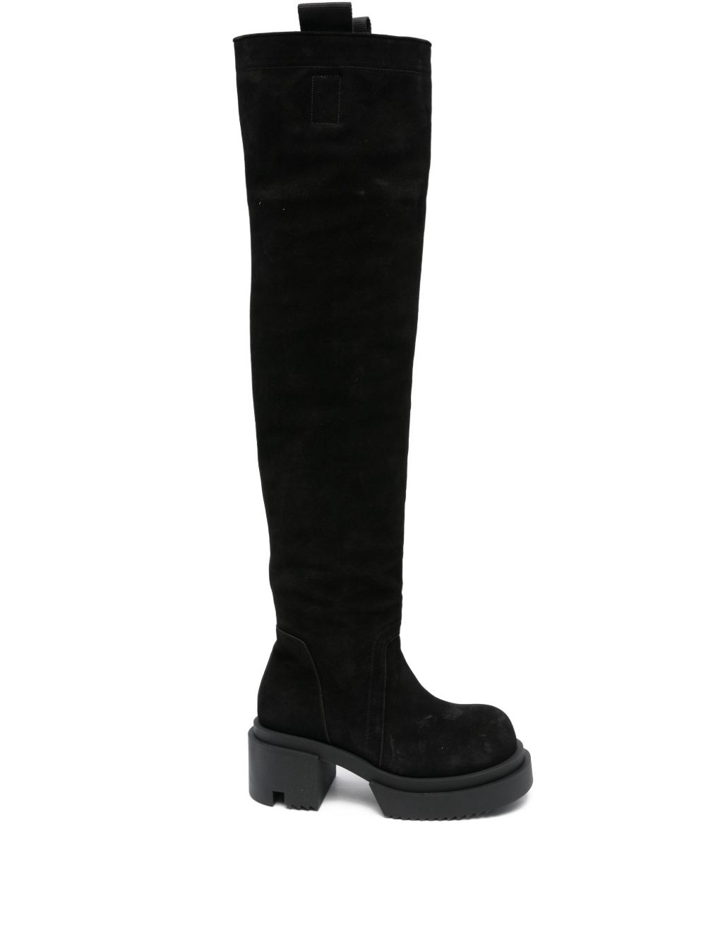 Stivali con plateau da 75 mm in nero Rick owens - donna 