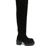 Stivali con plateau da 75 mm in nero Rick owens - donna 