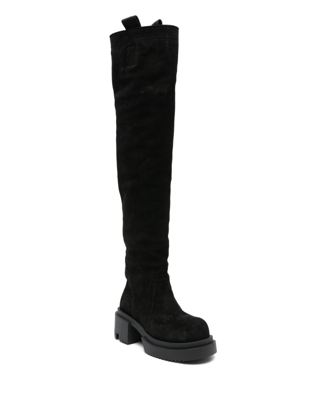 Stivali con plateau da 75 mm in nero Rick owens - donna 