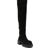 Stivali con plateau da 75 mm in nero Rick owens - donna 
