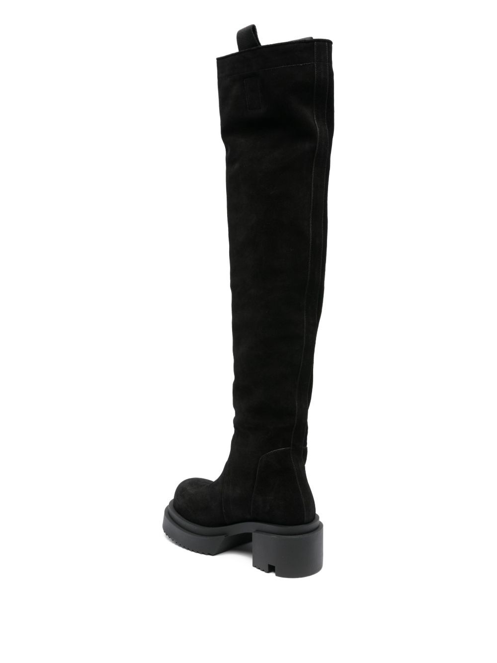 Stivali con plateau da 75 mm in nero Rick owens - donna 