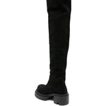 Stivali con plateau da 75 mm in nero Rick owens - donna 