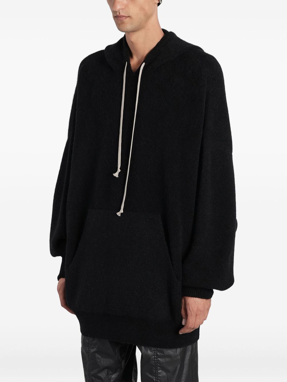 Felpa in lana con cappuccio hun Rick owens - uomo 