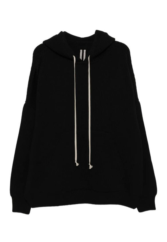Felpa in lana con cappuccio hun Rick owens - uomo 