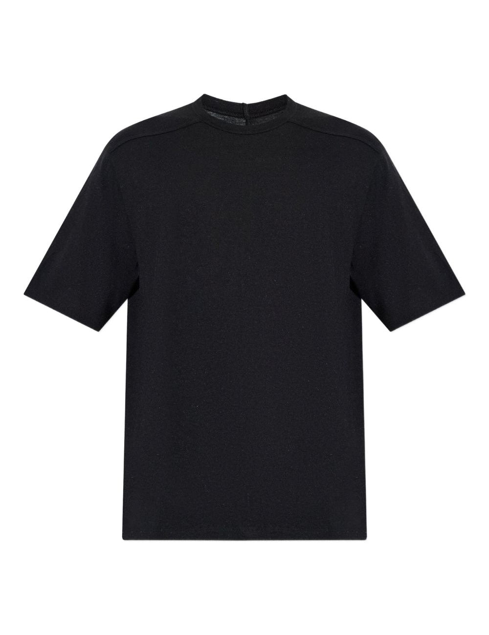 T-shirt a maniche corte e scollo rotondo in nero Rick owens - uomo 