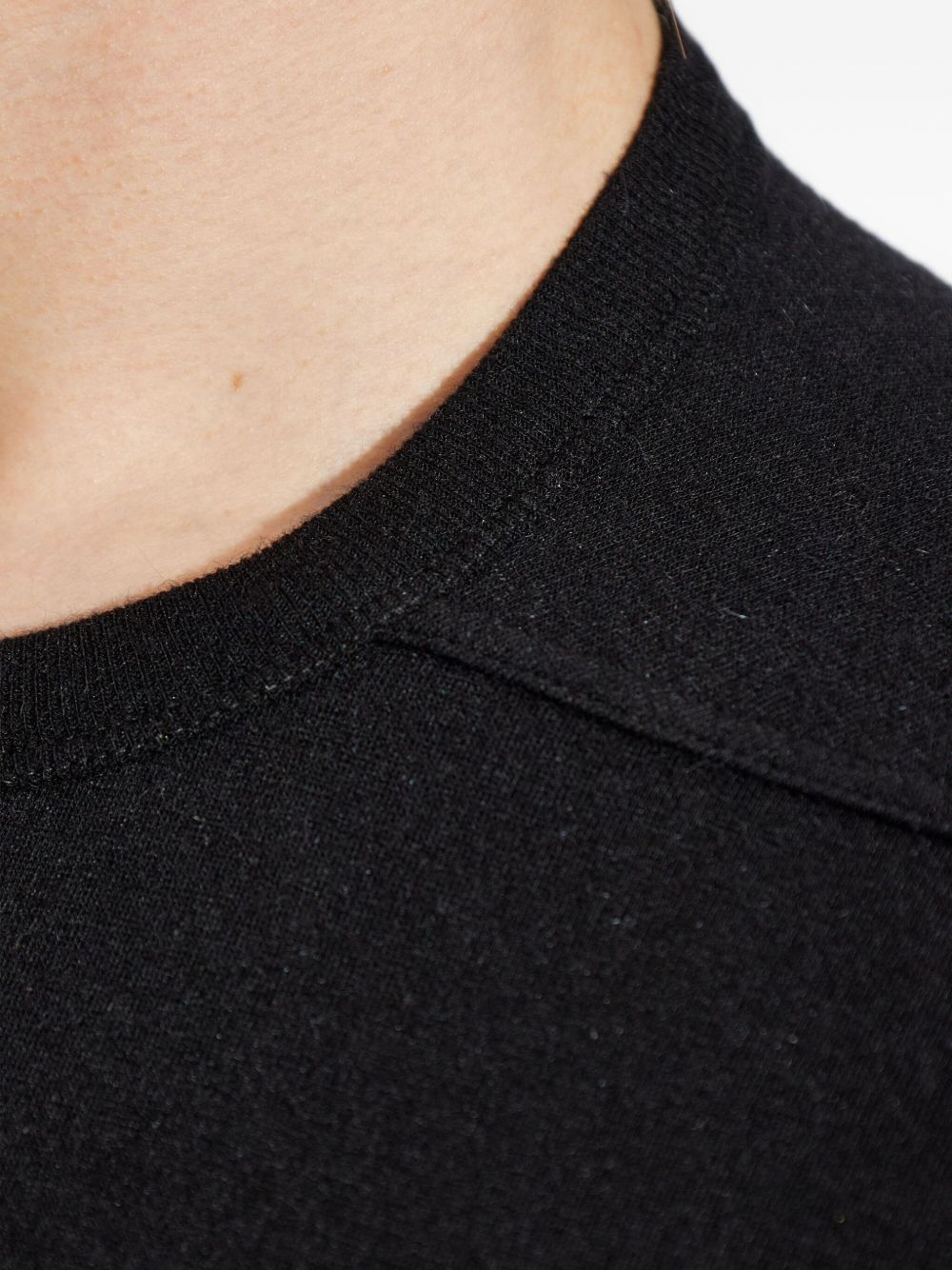 T-shirt a maniche corte e scollo rotondo in nero Rick owens - uomo 